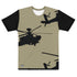 Helicopter (Army Tan) Men's All-Over Print Crew Neck T-Shirt - Mainstream Freedom