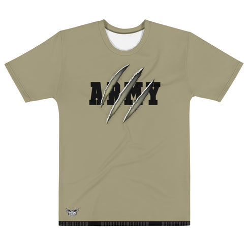 Army Scratch (Army Tan) Men's All-Over Print Crew Neck T-Shirt - Mainstream Freedom