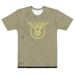 Army Emblem (Army Tan) Men's All-Over Print Crew Neck T-Shirt - Mainstream Freedom