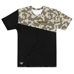 Military Star Camo (Army Tan) Men's All-Over Print Crew Neck T-Shirt - Mainstream Freedom