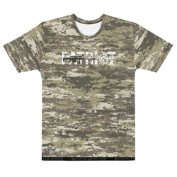 Patriot Camo (Army Tan) Men's All-Over Print Crew Neck T-Shirt - Mainstream Freedom