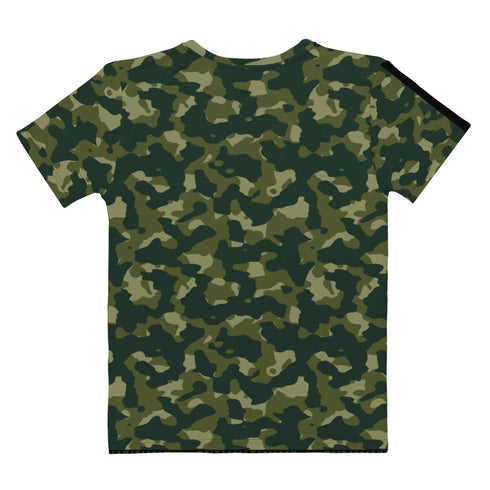 Military Star Camo Women's All-Over Print Crew Neck T-Shirt - Mainstream Freedom
