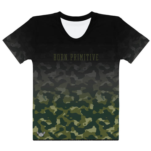 Born Primitive Camo Women's All-Over Print Crew Neck T-Shirt - Mainstream Freedom