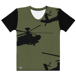 Helicopter Women's All-Over Print Crew Neck T-Shirt - Mainstream Freedom