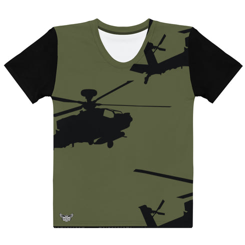 Helicopter Women's All-Over Print Crew Neck T-Shirt - Mainstream Freedom