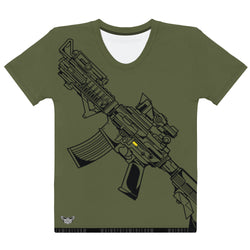 Gun Firearm Women's All-Over Print Crew Neck T-Shirt - Mainstream Freedom