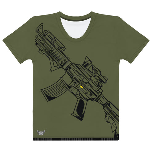 Gun Firearm Women's All-Over Print Crew Neck T-Shirt - Mainstream Freedom