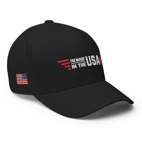 I'm Made In The USA Embroidered Structured Twill Cap - Proud American Cap/Hat - Mainstream Freedom