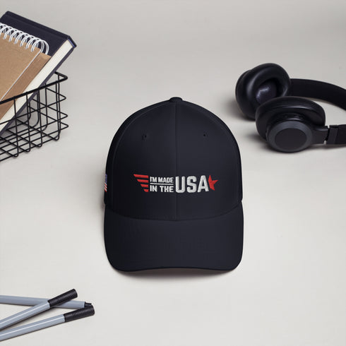 I'm Made In The USA Embroidered Structured Twill Cap - Proud American Cap/Hat - Mainstream Freedom