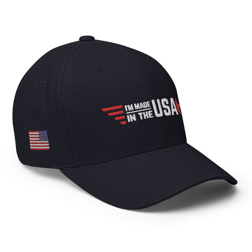 I'm Made In The USA Embroidered Structured Twill Cap - Proud American Cap/Hat - Mainstream Freedom