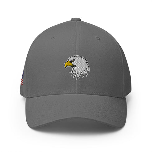 Eagle Embroidered Closed Back Cap - Mainstream Freedom