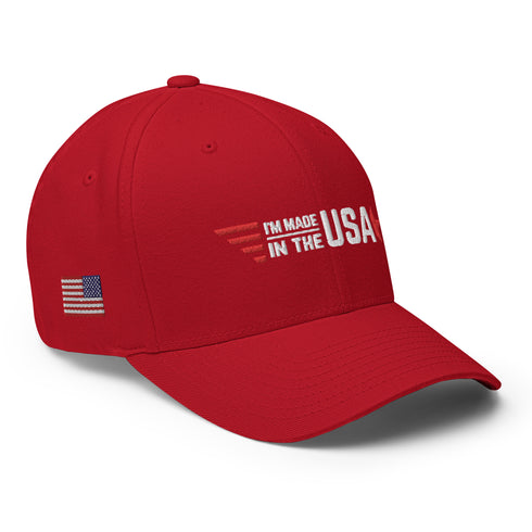 I'm Made In The USA Embroidered Structured Twill Cap - Proud American Cap/Hat - Mainstream Freedom