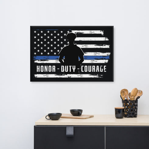 Honor Duty Courage Canvas - Mainstream Freedom