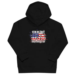 4th Of July USA Independence Day Kids eco hoodie - Mainstream Freedom