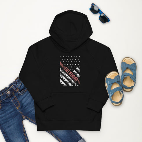 Freedom Grunge Flag Kids eco hoodie - Mainstream Freedom