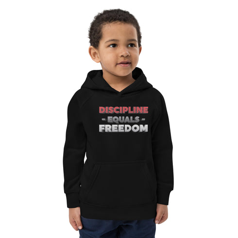 Discipline Equals Freedom Kids eco hoodie - Mainstream Freedom