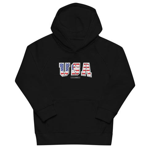 USA flag Kids eco hoodie - Mainstream Freedom