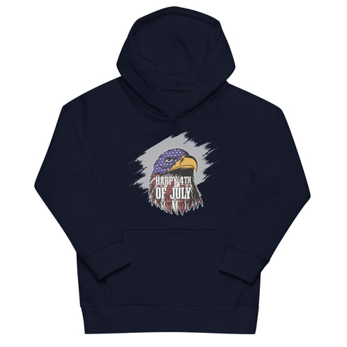 Happy 4th Of July Kids eco hoodie - Mainstream Freedom