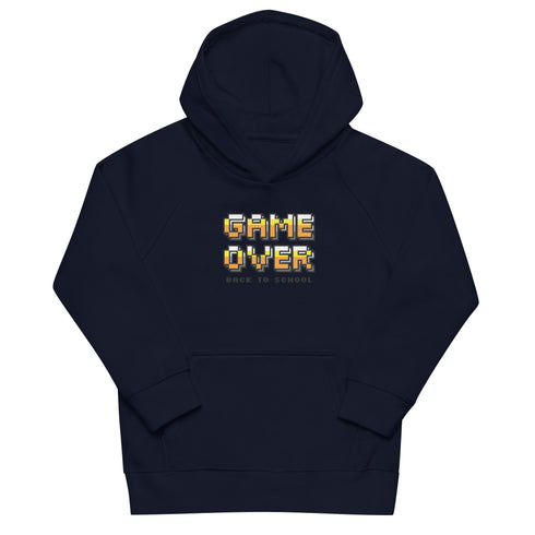 Game Over Back To School Kids eco hoodie - Mainstream Freedom