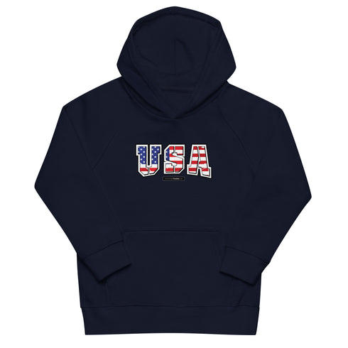USA flag Kids eco hoodie - Mainstream Freedom