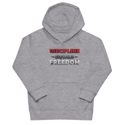 Discipline Equals Freedom Kids eco hoodie - Mainstream Freedom