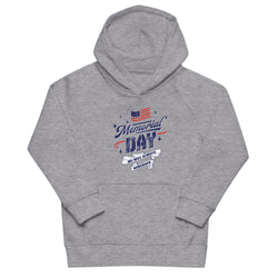 Memorial Day We Will Always Remember Kids eco hoodie - Mainstream Freedom