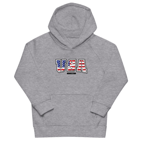 USA flag Kids eco hoodie - Mainstream Freedom
