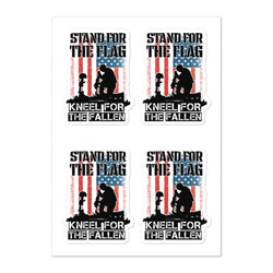 Stand For The Flag Kneel For The Fallen Sticker sheet - Mainstream Freedom