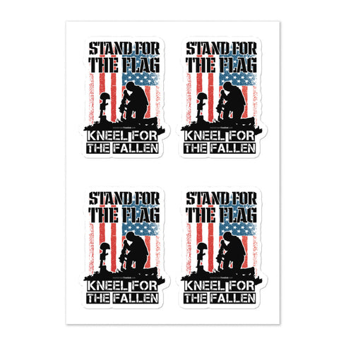 Stand For The Flag Kneel For The Fallen Sticker sheet - Mainstream Freedom