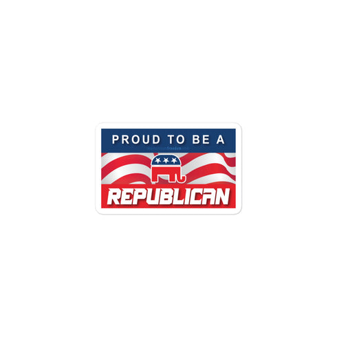 Proud To Be A Republican Bubble-free stickers - Mainstream Freedom