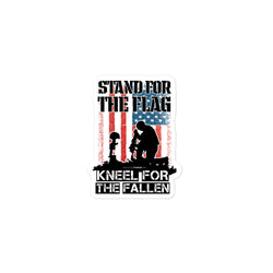 Stand For The Flag Kneel For The Fallen Bubble-free stickers - Mainstream Freedom