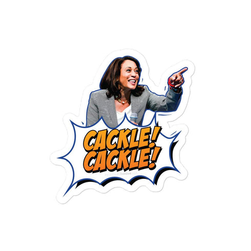 Kamala Harris Cackle Cackle Bubble-free stickers - Mainstream Freedom