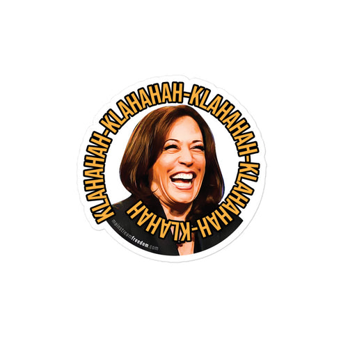 Laughing Kamala Harris Bubble-free stickers - Mainstream Freedom