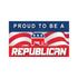 Proud To Be A Republican Bubble-free stickers - Mainstream Freedom