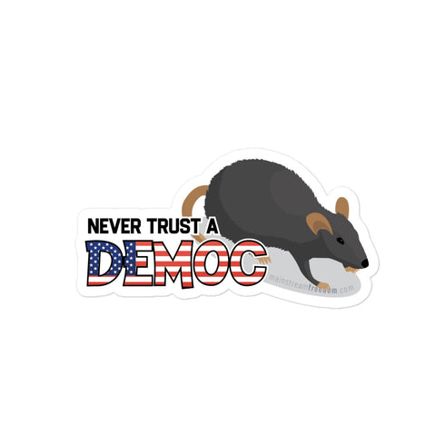 Never Trust A Democrat Bubble-free stickers - Mainstream Freedom