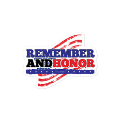 Remember And Honor Bubble-free stickers - Mainstream Freedom