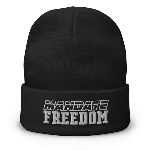 Mandate Freedom Embroidered Beanie - Mainstream Freedom