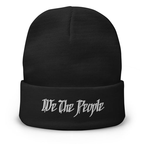 We The People Embroidered Beanie - Mainstream Freedom