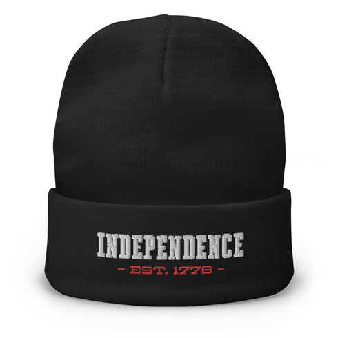 Independence Est. 1776 Embroidered Beanie - Mainstream Freedom