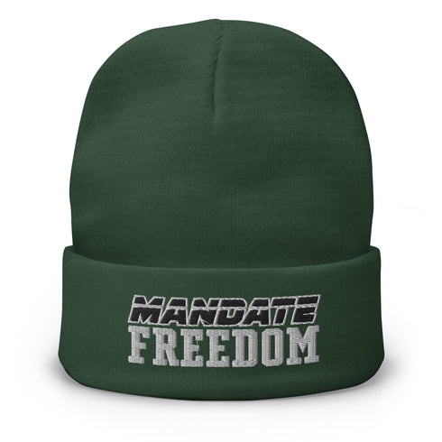 Mandate Freedom Embroidered Beanie - Mainstream Freedom