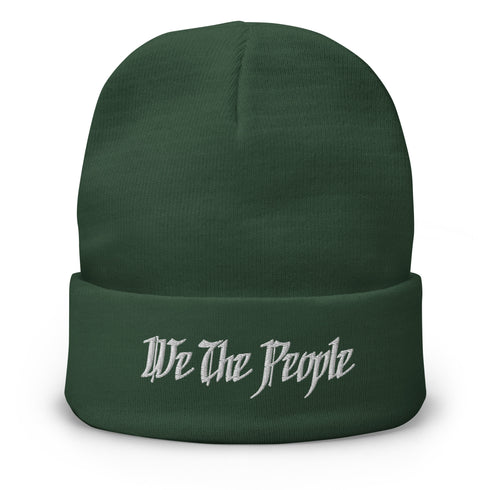 We The People Embroidered Beanie - Mainstream Freedom
