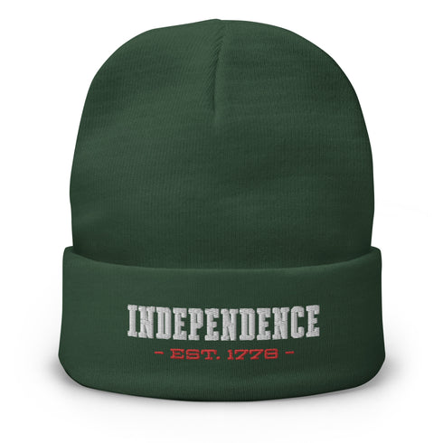 Independence Est. 1776 Embroidered Beanie - Mainstream Freedom