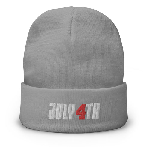 July 4th Embroidered Independence Day Beanie - Mainstream Freedom