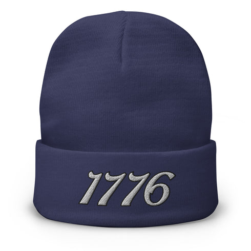 1776 Embroidered Independence Day Beanie - Mainstream Freedom