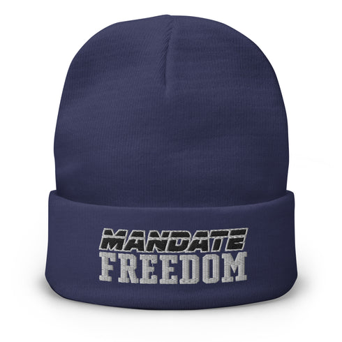 Mandate Freedom Embroidered Beanie - Mainstream Freedom
