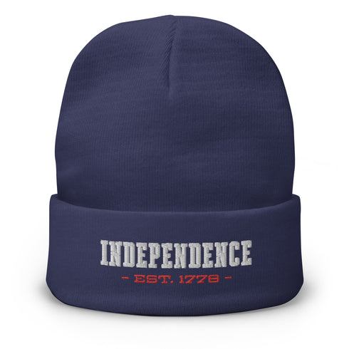 Independence Est. 1776 Embroidered Beanie - Mainstream Freedom