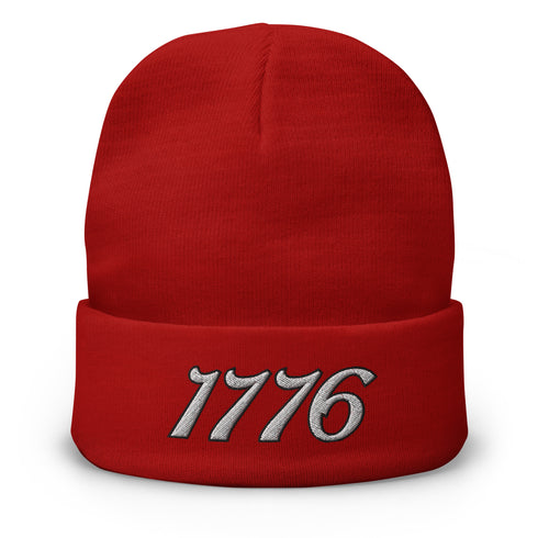 1776 Embroidered Independence Day Beanie - Mainstream Freedom