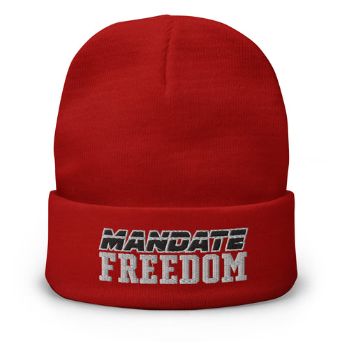 Mandate Freedom Embroidered Beanie - Mainstream Freedom
