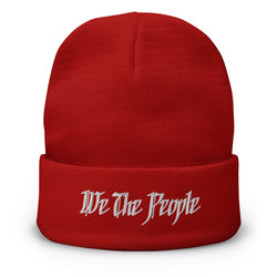 We The People Embroidered Beanie - Mainstream Freedom