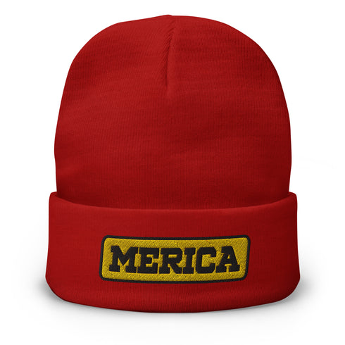 Merica Embroidered Beanie - Mainstream Freedom